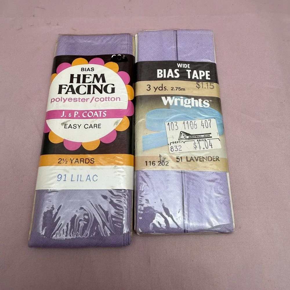 Vintage Sewing Notions Lot 20+ Sealed Bias Tape Rick Rack Lace Trim Hem Facing